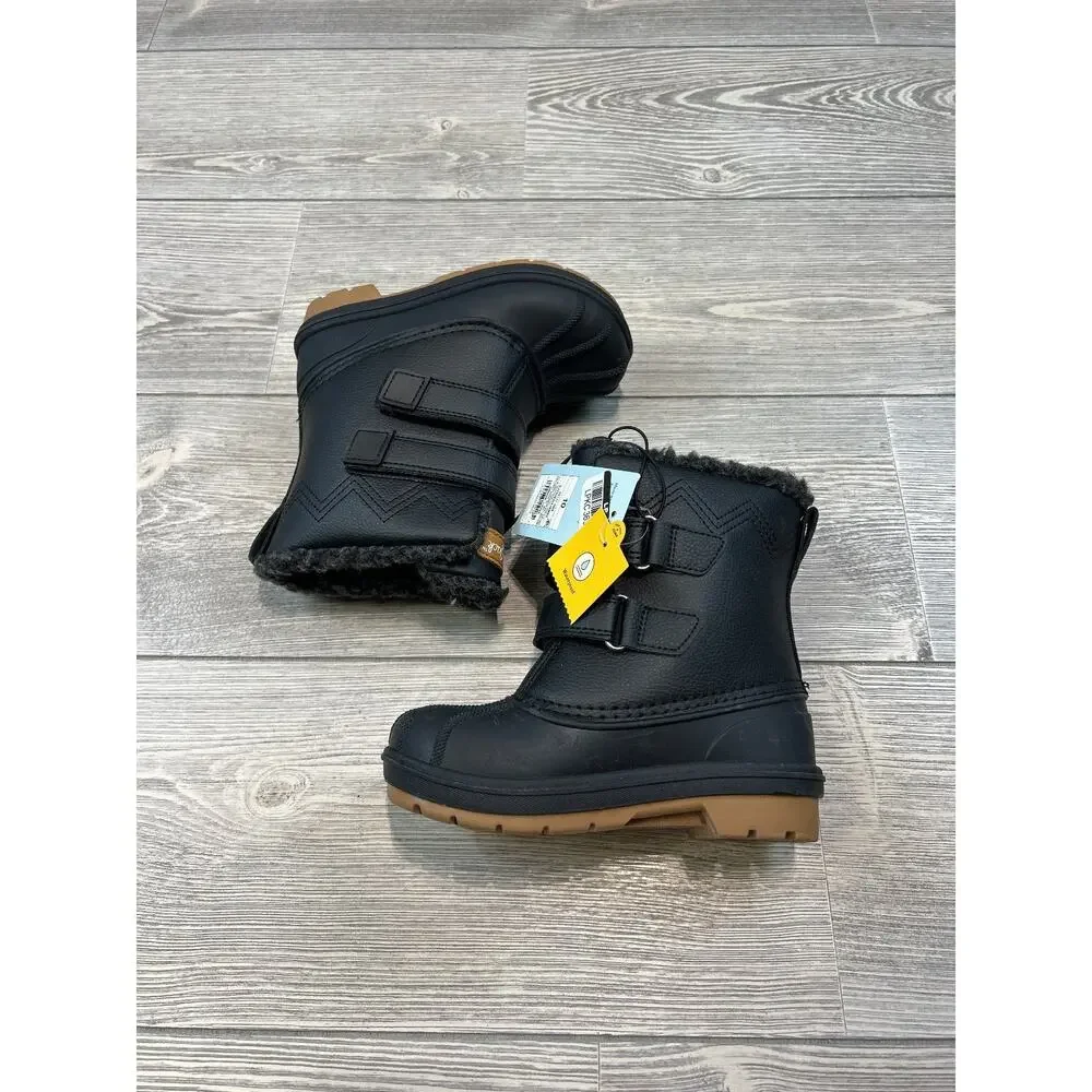 Cat & Jack Toddler Denver Waterproof Snow Boots Black 10 NWT